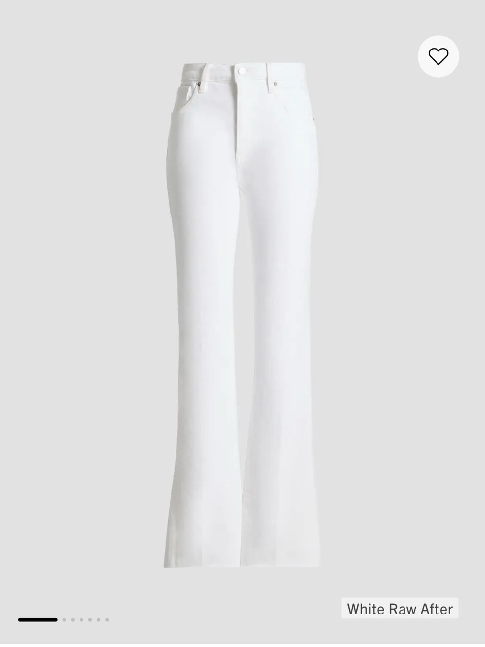 Frame Denim White High-Rise Flare Jeans